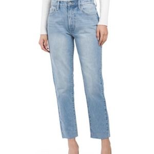 Lucky Brand Women’s Blue Drew High-Rise Mom Raw hem Jeans size 8/29 nwt